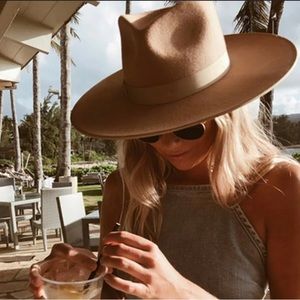 AQUA Wide Brim Wool Hat